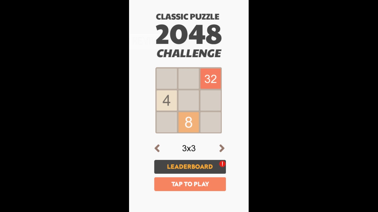 Hibzcloud first-play capture 1 of 2048 Classic Puzzle - Challenge