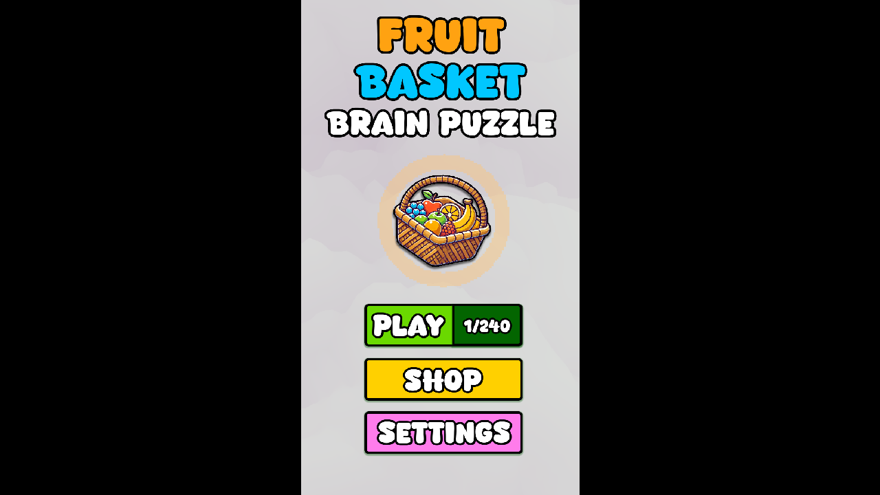 Hibzcloud first-play capture 1 of Fruit Basket Brain Puzzle