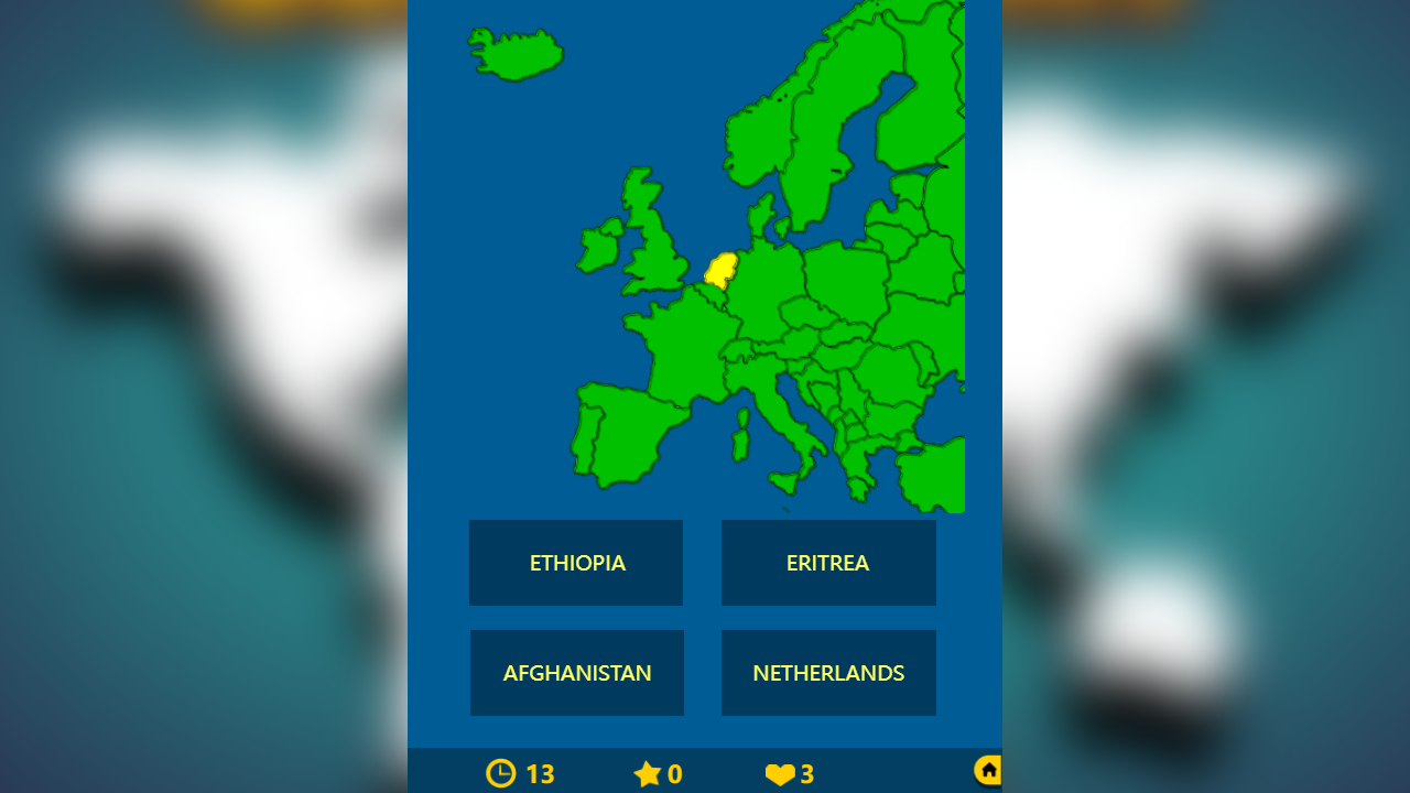 Hibzcloud first-play capture 1 of Geography Quiz
