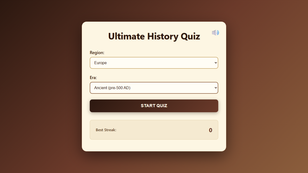 Hibzcloud first-play capture 1 of Ultimate History Quiz